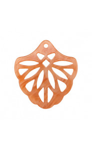 Resin pendant 40mm - Coral red